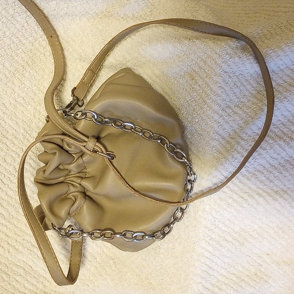 EUC_Small Taupe Singed Handbag/CrossBody - Picture 11 of 13